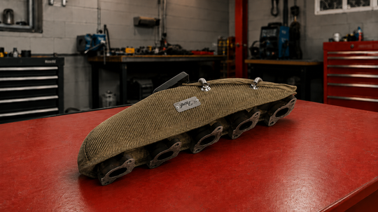 Manifold heat blankets for reducing engine bay heat around exhaust manifolds