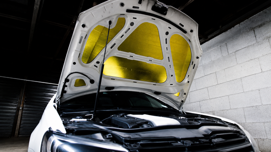 Heat reflective tape, sheets and blankets for shielding panels, intakes and wiring