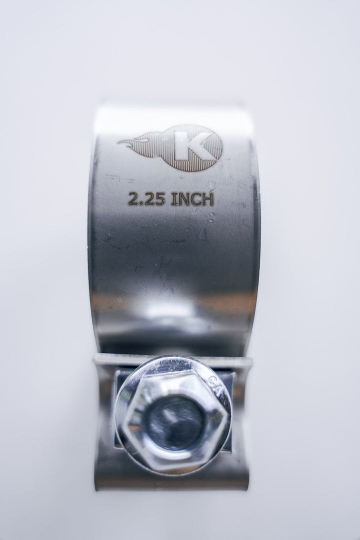 Kooks 2-1/4" Stainless Steel Band Clamp for Notched Slip Joint Connections.