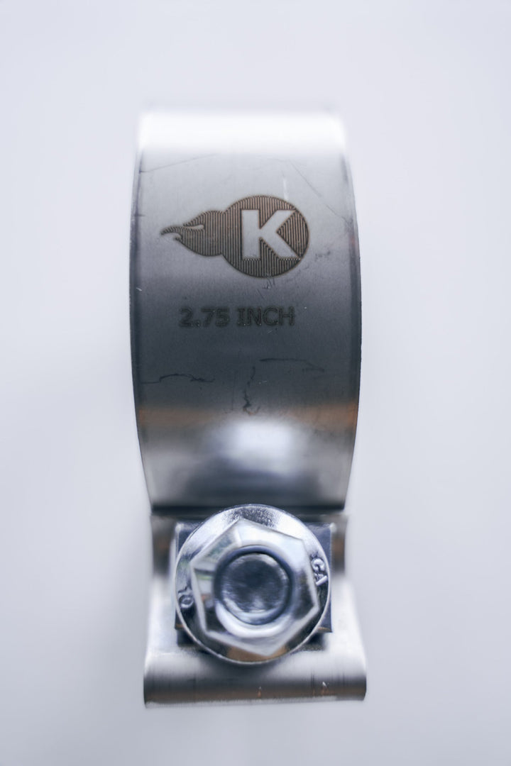 Kooks 2-3/4" Stainless Steel Band Clamp for Notched Slip Joint Connections.