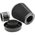 Ramair PRORAM Pleated Cone Air Filter (Alloy Neck) - 90mm External | PR-CC-195-VS-90-BK-KIT