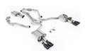 Audi S5 B9 Sport Diff models with Brace Bars (RHD) - Resonated Cat-Back with Quad Black Oval Trims