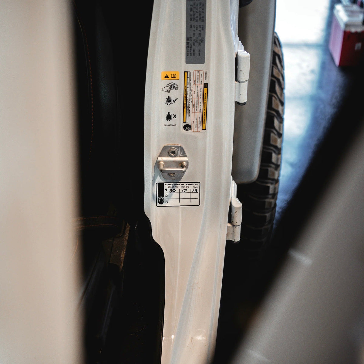 Close-up of the APEX Time To Deflate decal graphic