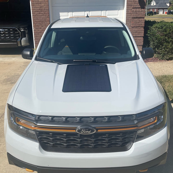 Ford Maverick (2022-Present) Lensun 70W Hood Flexible Solar Panel