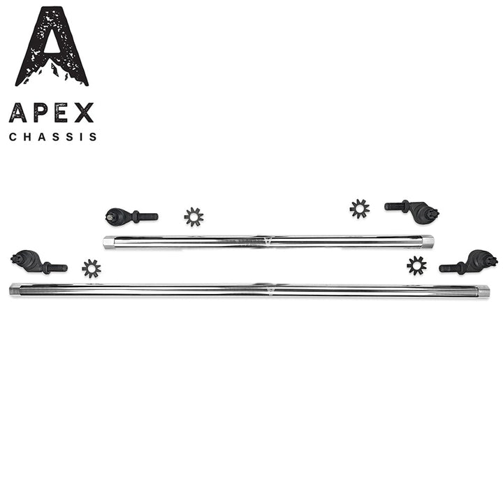 Apex Chassis KIT155 1-Ton Steering Kit, Polished Aluminium – Jeep Wrangler JK