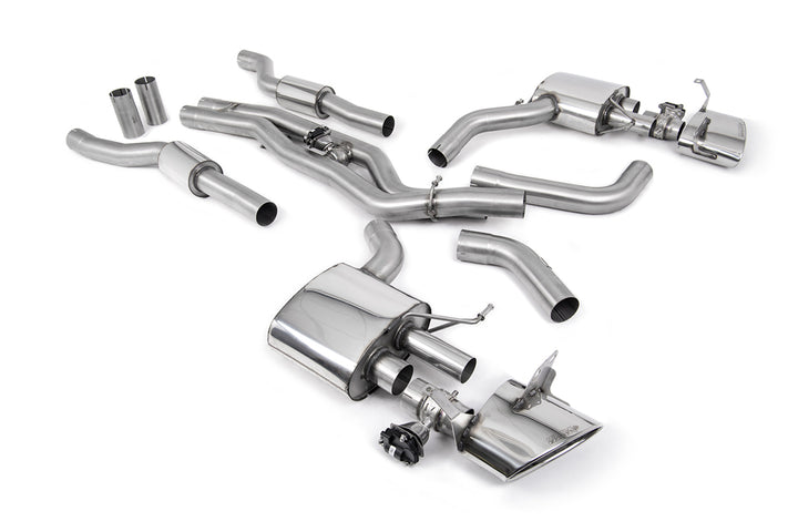 Audi RS6/RS7 C8 - Resonated (Quieter) Cat Back Back System with Polished Oval Trims