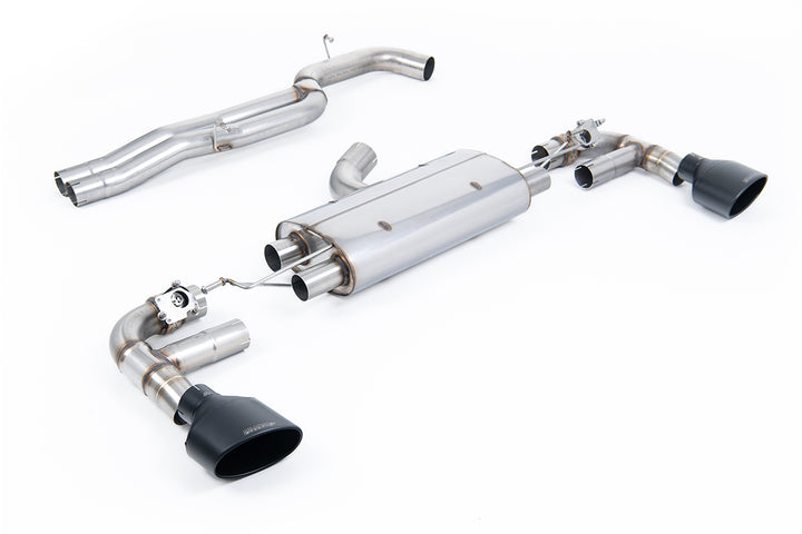 Audi TTRS MK3 Quattro - 80mm Non-Resonated (Loudest) Cat-Back Exhaust System with Cerakote Black Trims