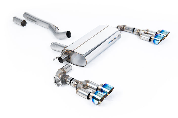 BMW F40 M135i - Maxton x Milltek - OPF/GPF Back System with Quad GT-100 Burnt Titanium Trims
