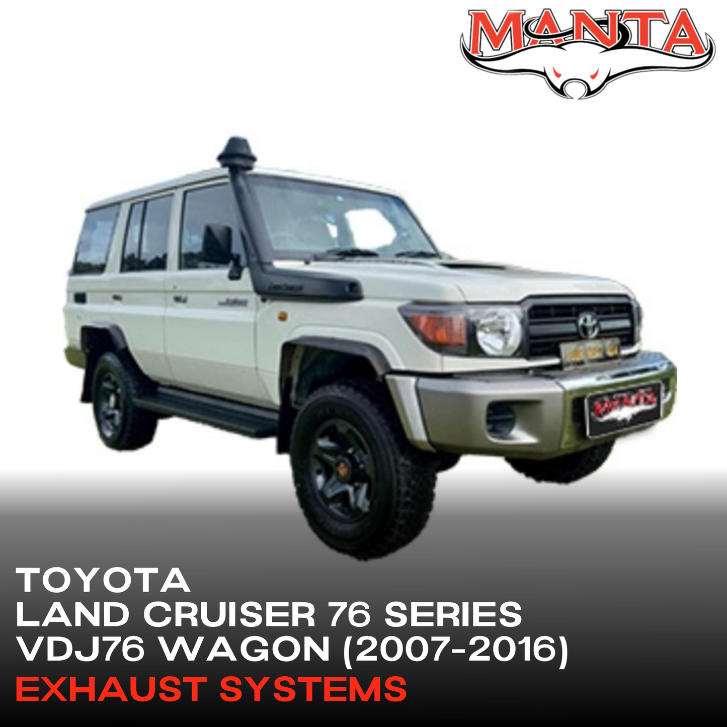 Manta Performance Exhaust Kit Toyota Land Cruiser VDJ76 Series 4.5L V8 Wagon (2007-2016)