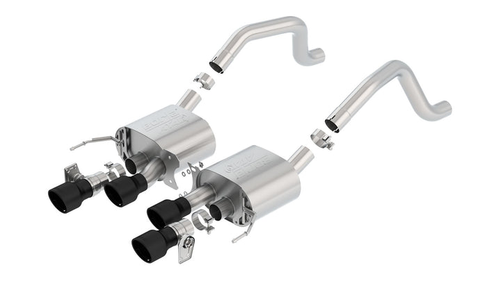 Borla Corvette C7 Z06 / Grand Sport Manual Coupe ATAK Axle-Back — Ceramic Black, With NPP