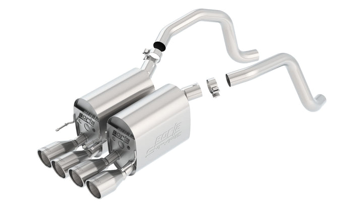 Borla 2005-2008 Chevrolet Corvette Base Axle-Back Exhaust System II — S-Type — Polished stainless steel
