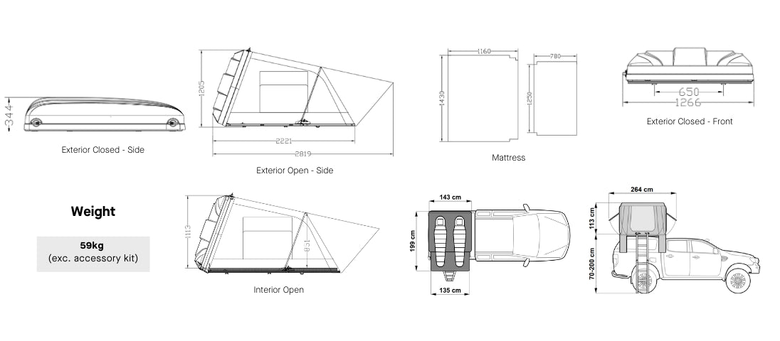ARB Esperance 2 Rooftop Tent Hard Shell