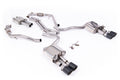 Audi S5 B9 Sport Diff models with Brace Bars (LHD) - Resonated Cat-Back with Quad Carbon Trims