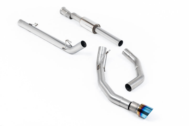 Ford F150 5.0 V8 Supercrew - Race Part-Resonated (Louder) Cat-back with Single Burnt/Blue Titanium Tip