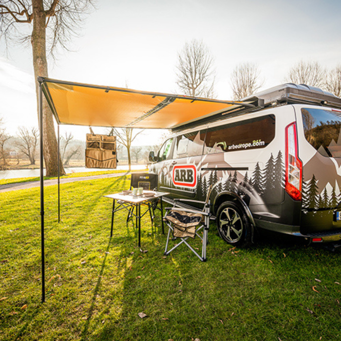 ARB Awning With Light 3000mm x 2500mm Black Aluminium Case