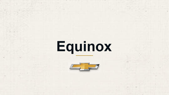 Chevrolet Equinox model name and manufacturer logo on a pale technical background