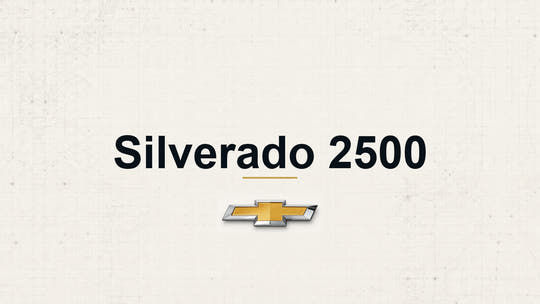Chevrolet Silverado 2500 model name with Chevrolet logo on a pale technical background