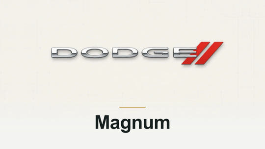 Dodge logo and Magnum model name on a pale technical background