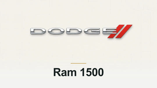 Dodge logo and Ram 1500 model name on a pale technical background