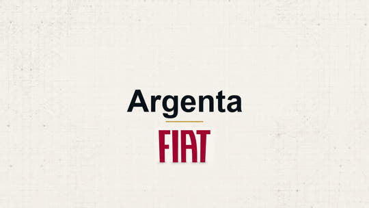 Fiat Argenta model name with Fiat logo on a pale technical background