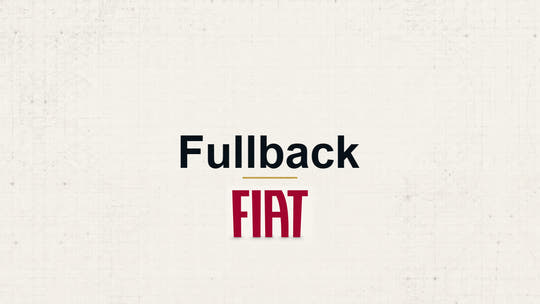 Fiat Fullback model name with Fiat logo on a pale technical background