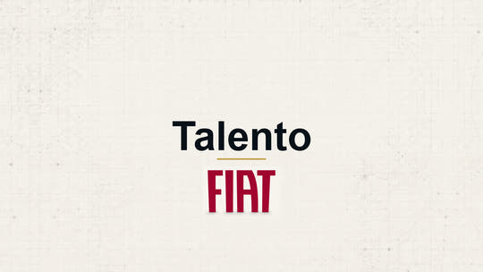 Fiat Talento model name with Fiat logo on a pale technical background