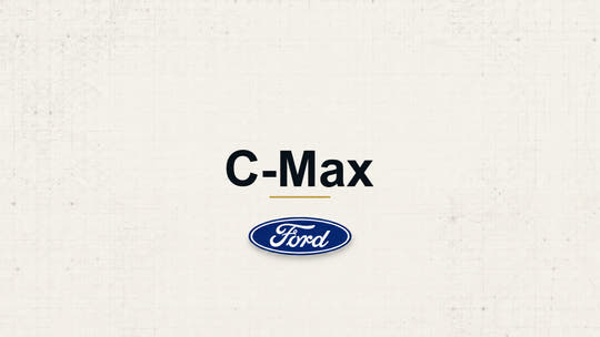 C-Max model name with Ford logo on a pale technical background