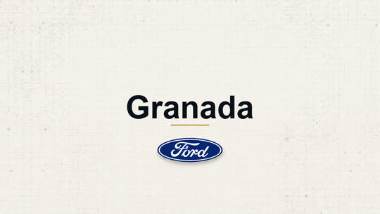 Granada model name with Ford logo on a pale technical background