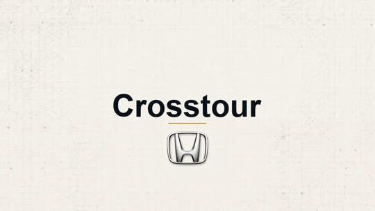 Honda Crosstour model name and manufacturer logo on a pale technical background
