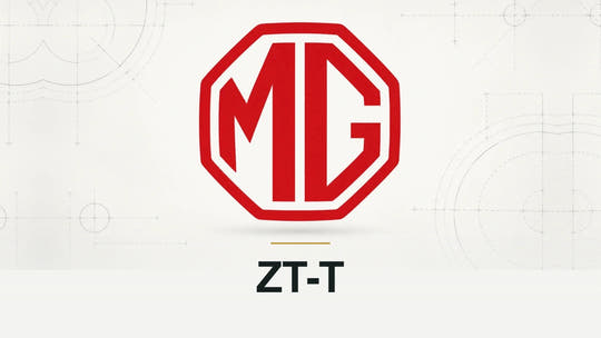 MG logo and ZT-T model name on a pale technical background