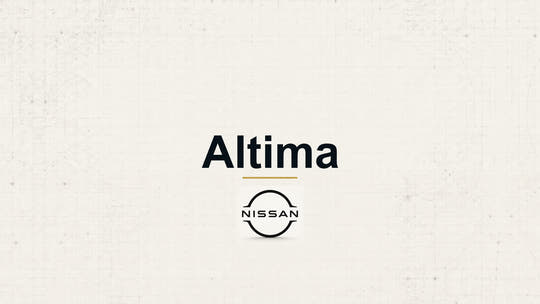 Nissan Altima model name and manufacturer logo on a pale technical background