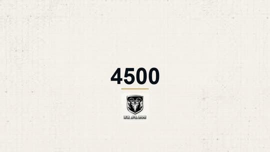 RAM 4500 model name and manufacturer logo on a pale technical background