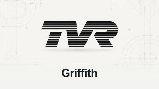 TVR logo and Griffith model name on a pale technical background
