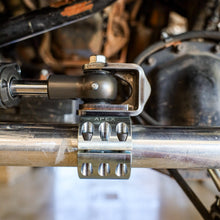 Double shear bracket welded to a single shear tie rod clamp