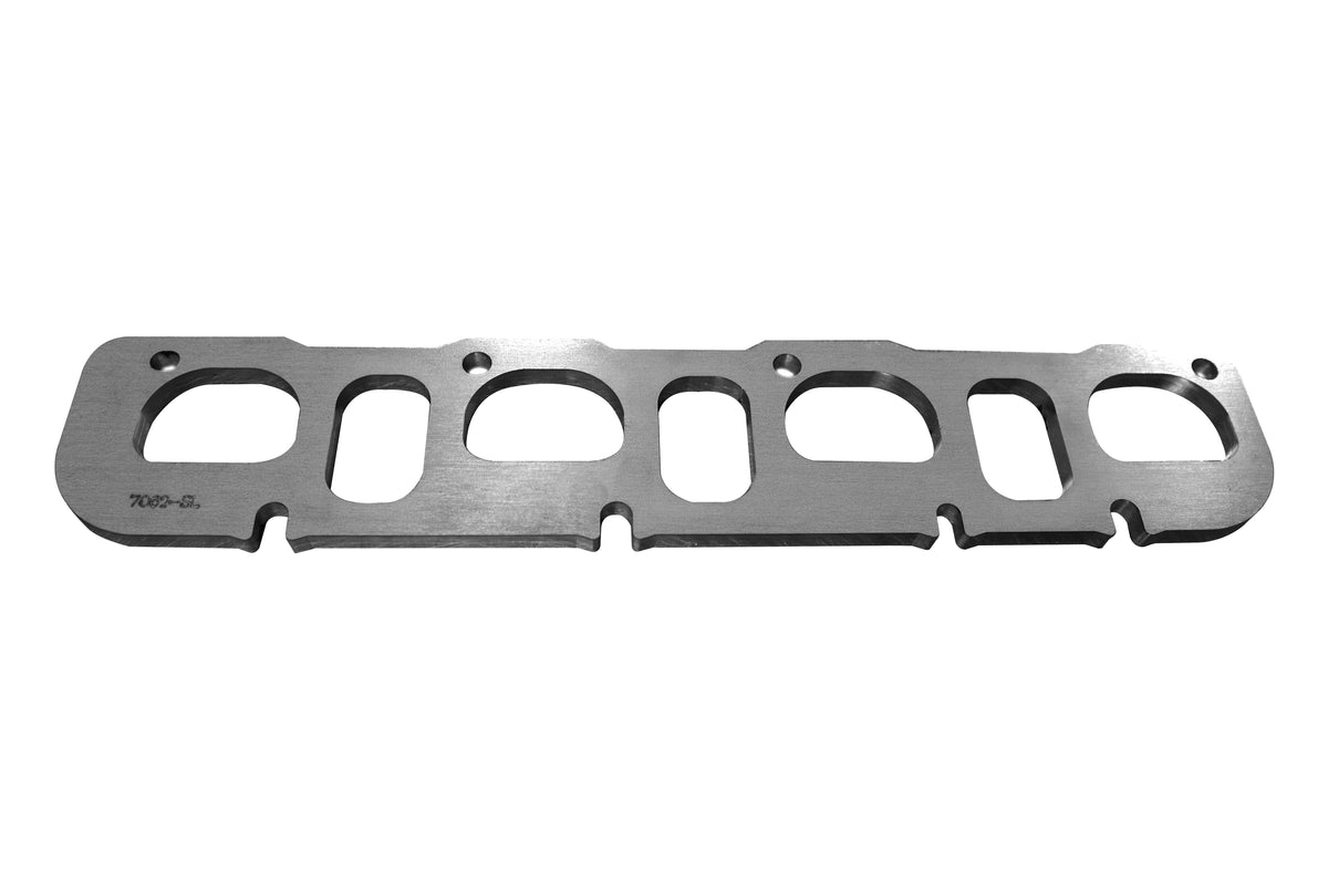 Kooks HEMI Left Side Header Flange. 3/8" Thick Stainless. D Shaped Port for 1-7/8"