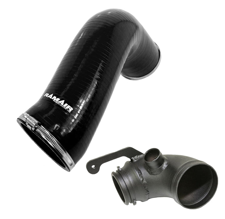 Ramair Silicone Intake Pipe - VW Golf MK7 GTI/R & Audi S3 MQB 2.0 TSI (with Turbo Elbow) | RIP-007-BK-TI