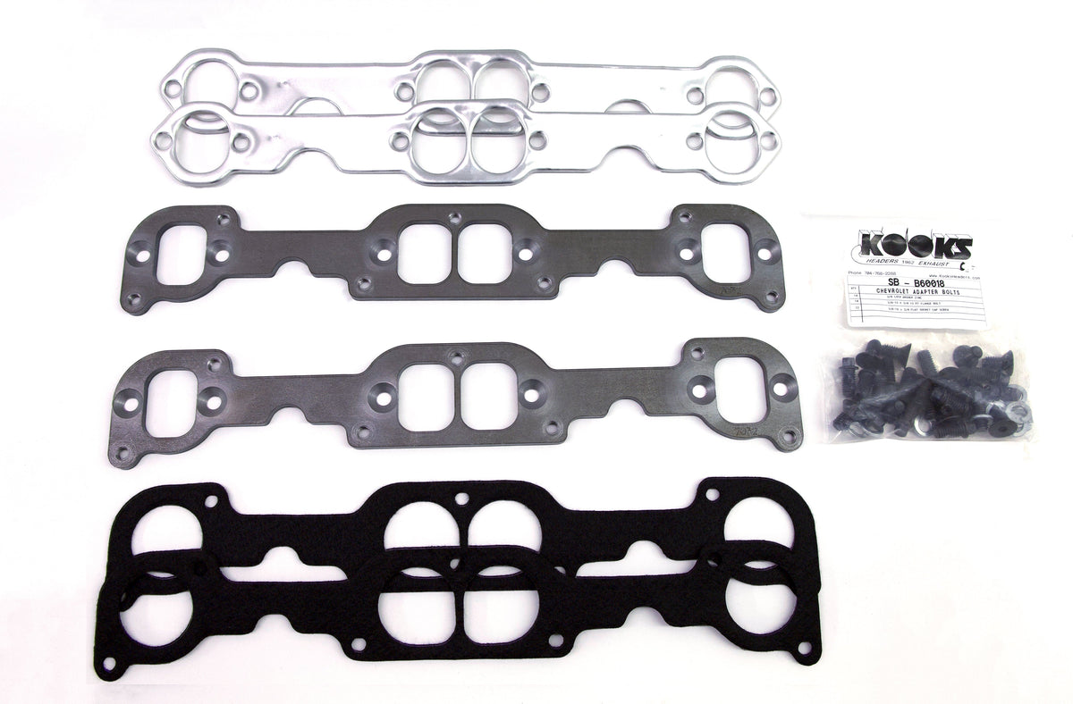 Kooks 23 Degree SBC Adapter Kit Stock Inline 6-Bolt to Stahl 7-Bolt