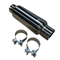 Kooks 3” Round Clamp In Muffler 10” Long Body. Polished Stainless Steel.