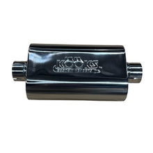 Kooks 2-1/2" Oval Clamp In Muffler 12" Long Body . Polished Stainless Steel.