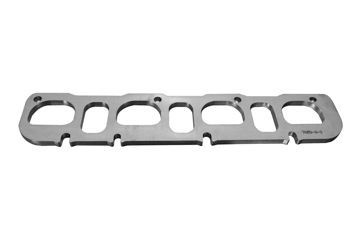 Kooks HEMI Right Side Header Flange. 3/8" Thick Stainless. D Shaped Port for 2"