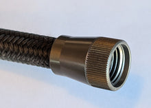 Aluminium cover nut fitted to an APEX 3/8 hose end