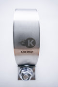 Kooks 3-1/2" Stainless Steel Band Clamp for Notched Slip Joint Connections.