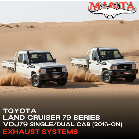 Manta Performance Exhaust Kit Toyota Land Cruiser VDJ79 Series 4.5L V8 Single/Dual Cab (2016-2025)