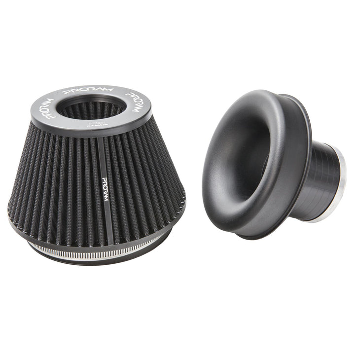 Ramair PRORAM Pleated Cone Air Filter (Alloy Neck) - 102mm External | PR-CC-194-VS-102-BK-KIT