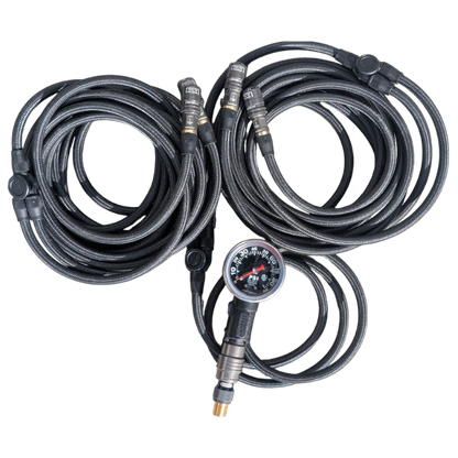 APEX Design USA multi tyre inflator kit laid out for assembly