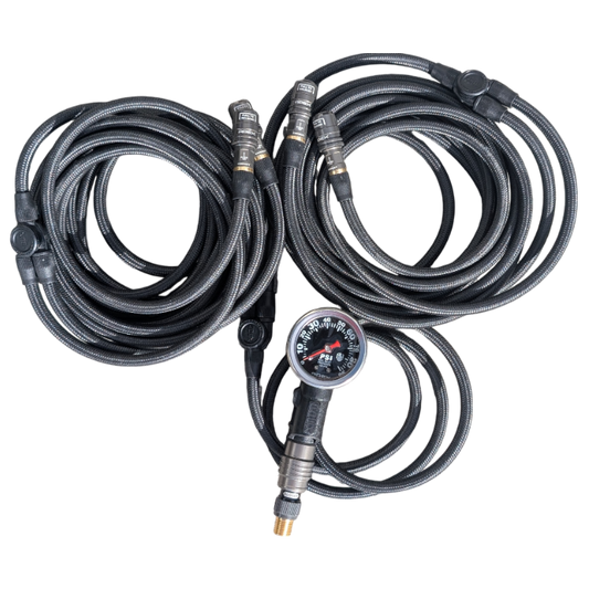 APEX Design USA multi tyre inflator kit laid out for assembly