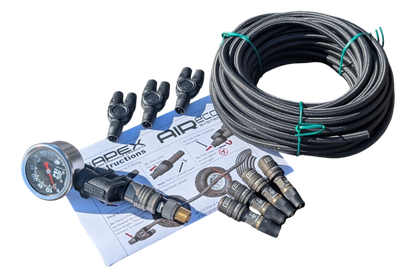 APEX 4-tyre inflation harness connected across a vehicle