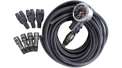 Composite Y-fittings joining the 3/8 inch braided air lines