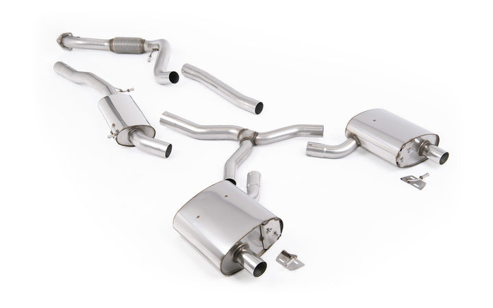 Audi A4 2.0 B9.5 Quattro - Road+ Part-Resonated Cat-back - Fit to OE Outlets on Rear Diffuser (No Tips)