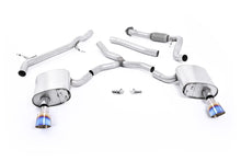 Audi A4 2.0 B9 Quattro - Non-Resonated (Louder) Cat-Back Exhaust System with Dual GT-100 Burnt Titanium Trims